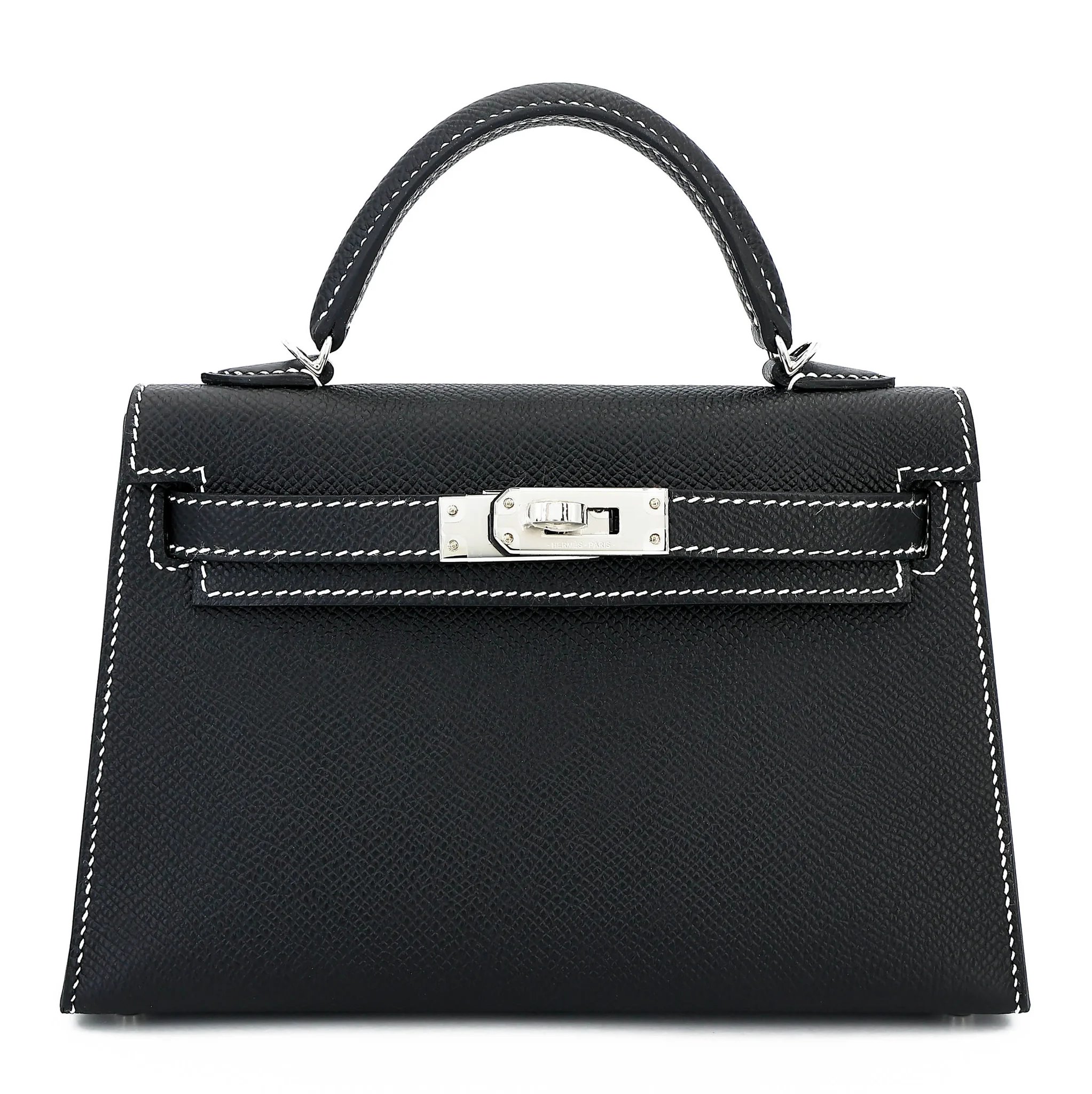 Unused ( Rank NS ) HERMÈS Special Order Mini Kelly II HSS Shoulder Strap110cm Noir (89) Nata (I2) Epsom Palladium hardware W (2024)
