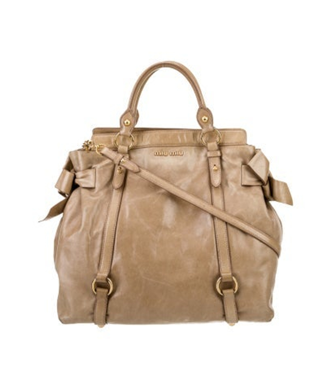 Miu Miu Miu Leather Top Handle Bag