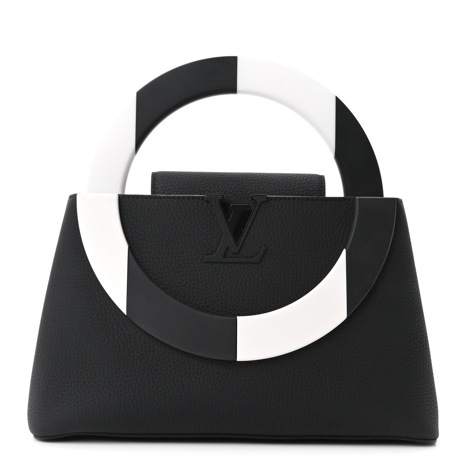 Louis Vuitton Taurillon Daniel Buren Artycapucines MM Black White