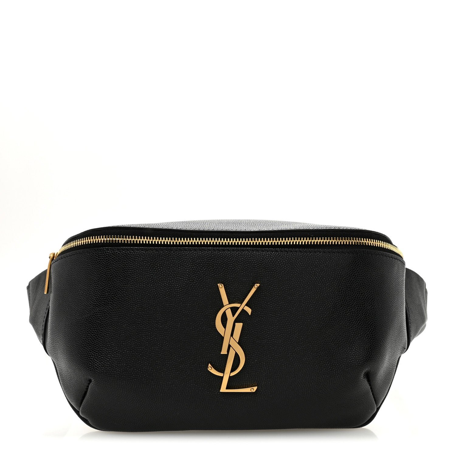 Saint Laurent Grain De Poudre Monogram Belt Bag Black