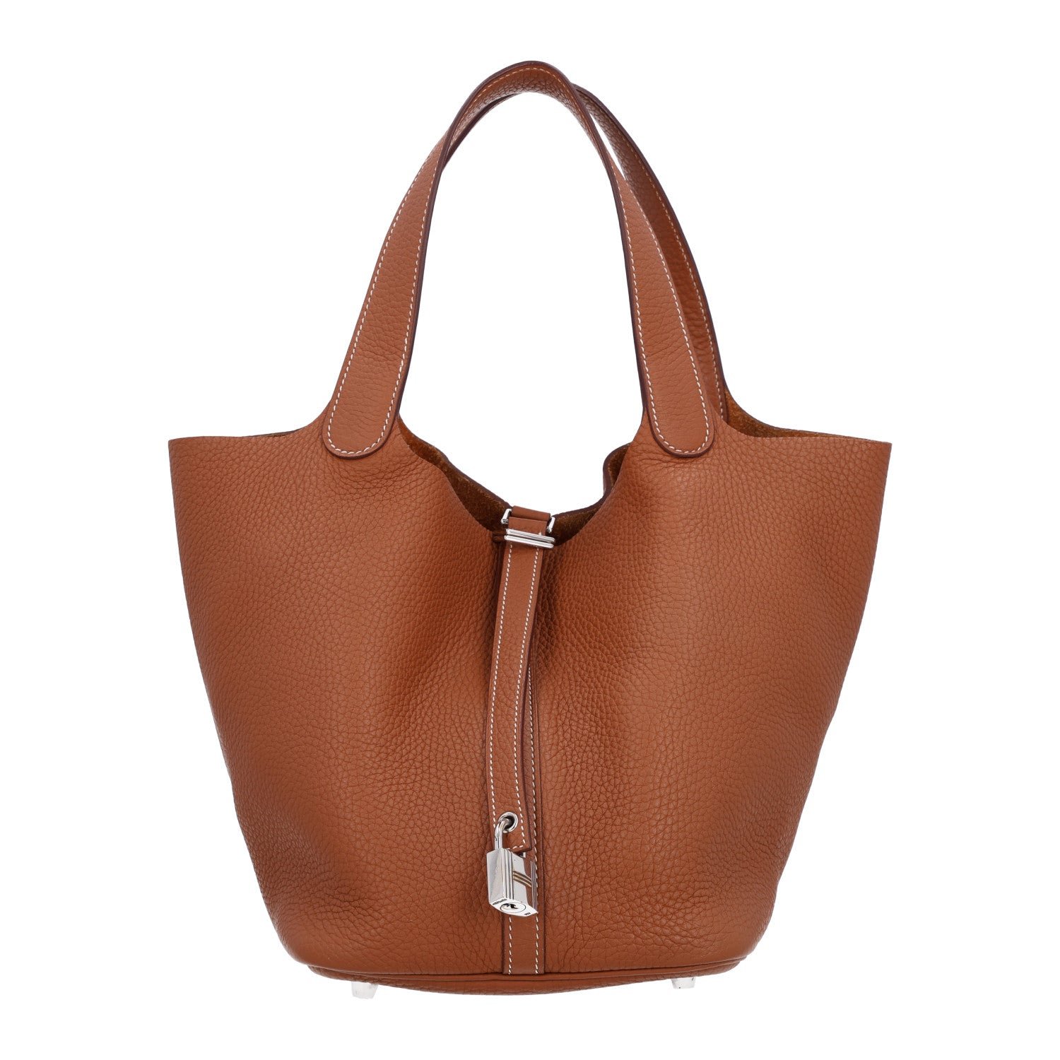 Hermes Taurillon Clemence Picotin Lock 22 MM Gold