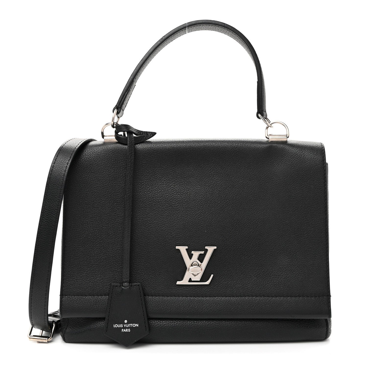 Louis Vuitton Soft Calfskin Lockme II Top Handle Black