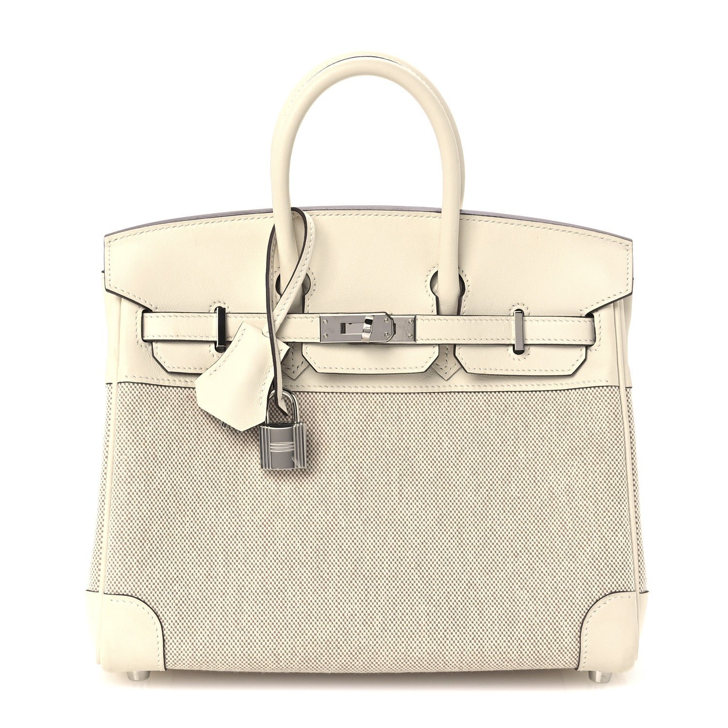 Hermes Toile H Swift Birkin 25 Ecru Nata