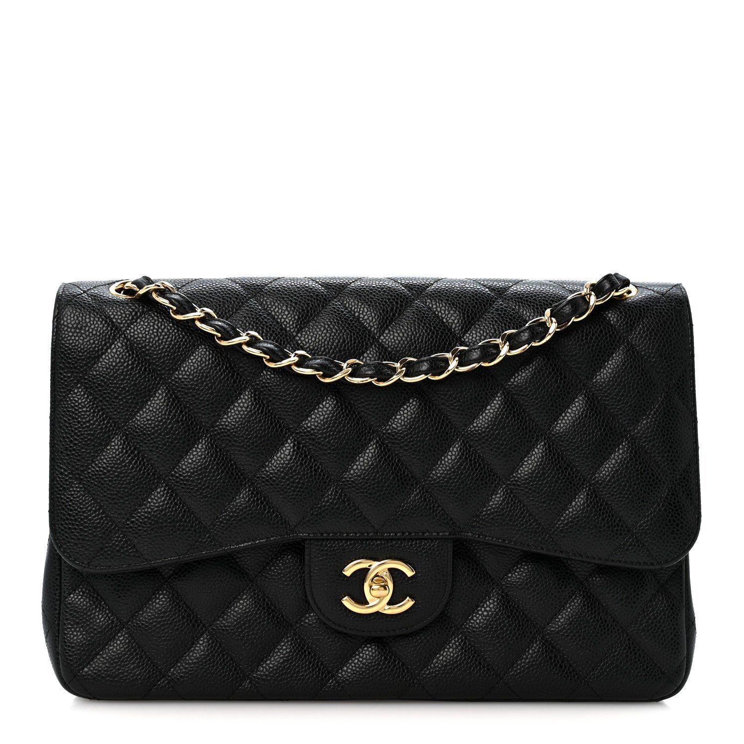 Chanel Caviar Quilted Jumbo Double Flap Black