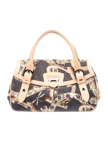 Ferragamo Canvas Top Handle Bag
