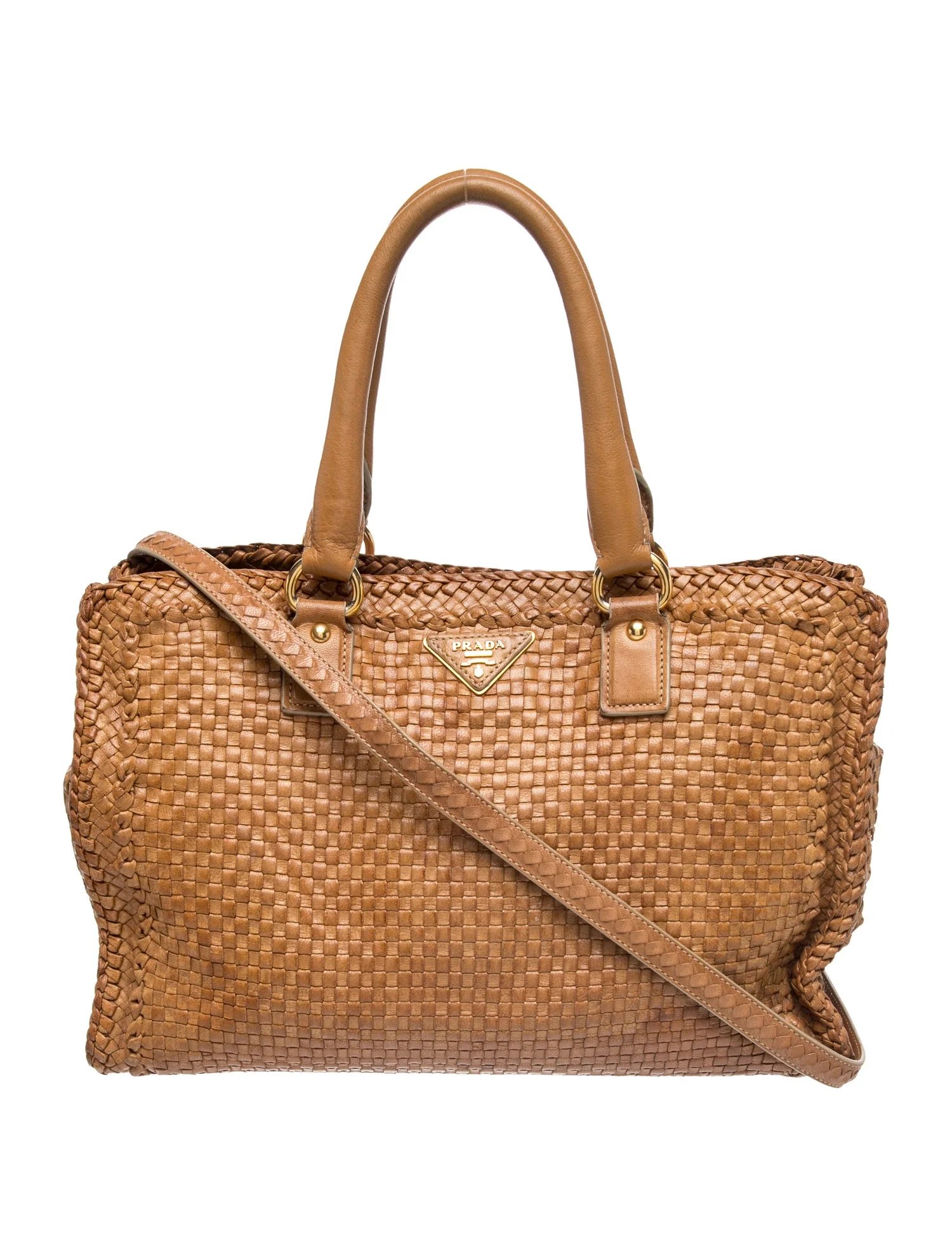 Madras Leather Top Handle Bag
