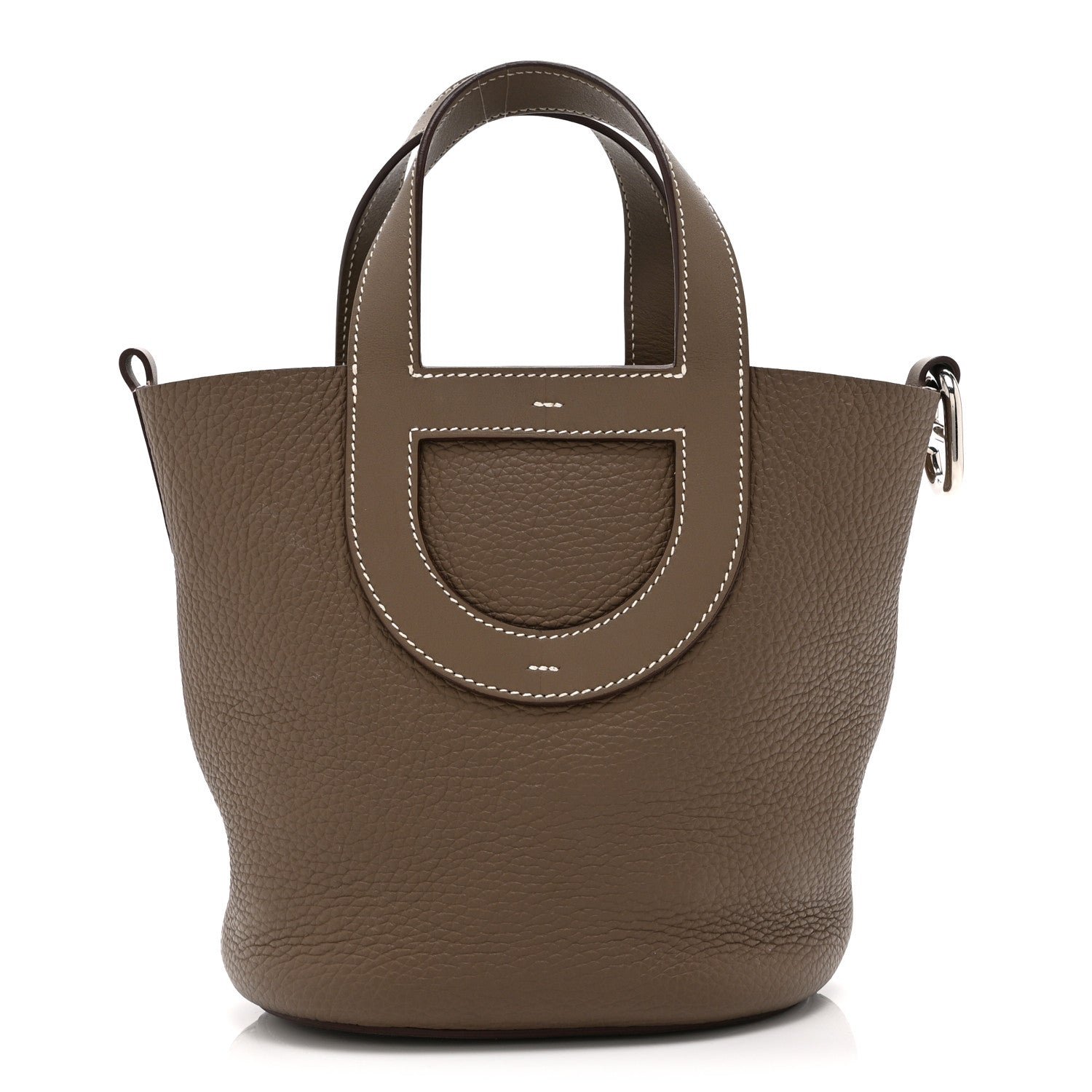 Hermes Taurillon Clemence Swift In-The-Loop 18 Bag Etoupe