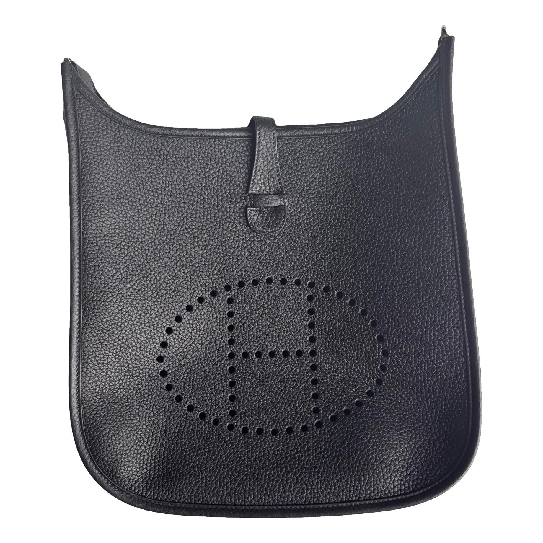 Hermes Evelyne Handbag Black Clemence Leather 2026