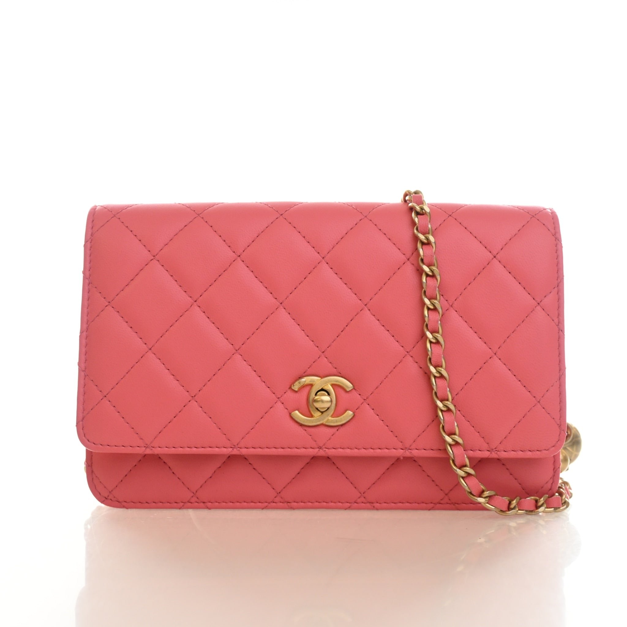 Chanel Chanel Lambskin Pearl Crush Wallet On Chain (WOC)