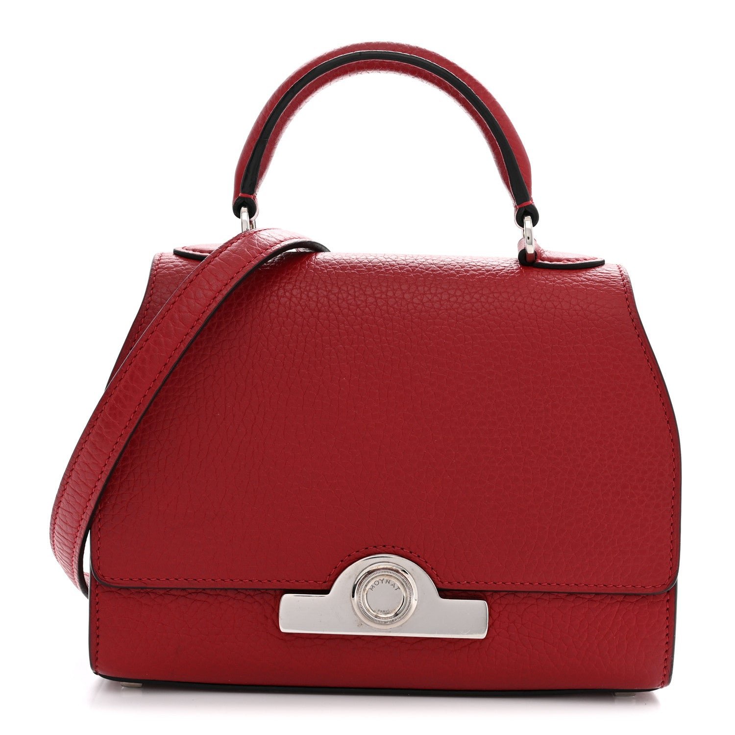 Moynat Taurillon Blush Rejane BB Red