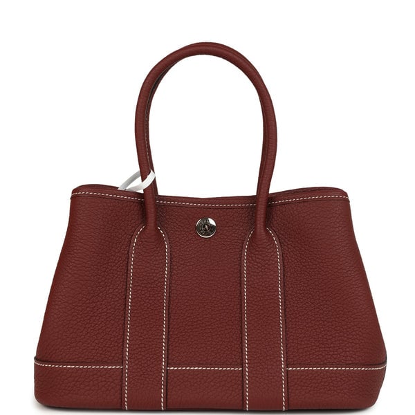 Hermes Garden Party Neo 23 Rouge H Negonda Palladium Hardware