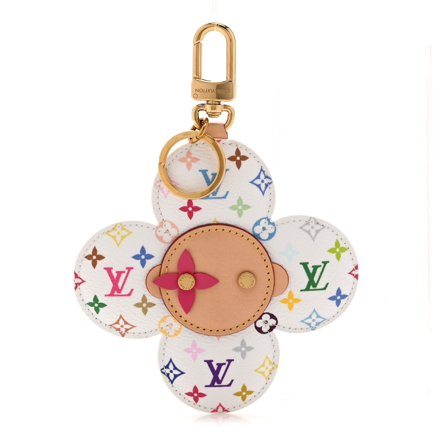 Louis Vuitton LV x TM Monogram Multicolor Vivienne Head Bag Charm White