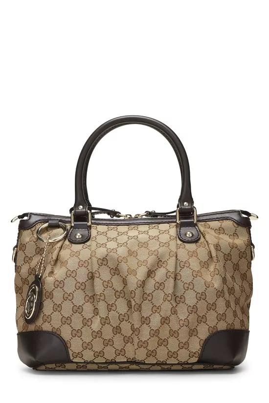 Brown Original GG Canvas Sukey Zip Handbag