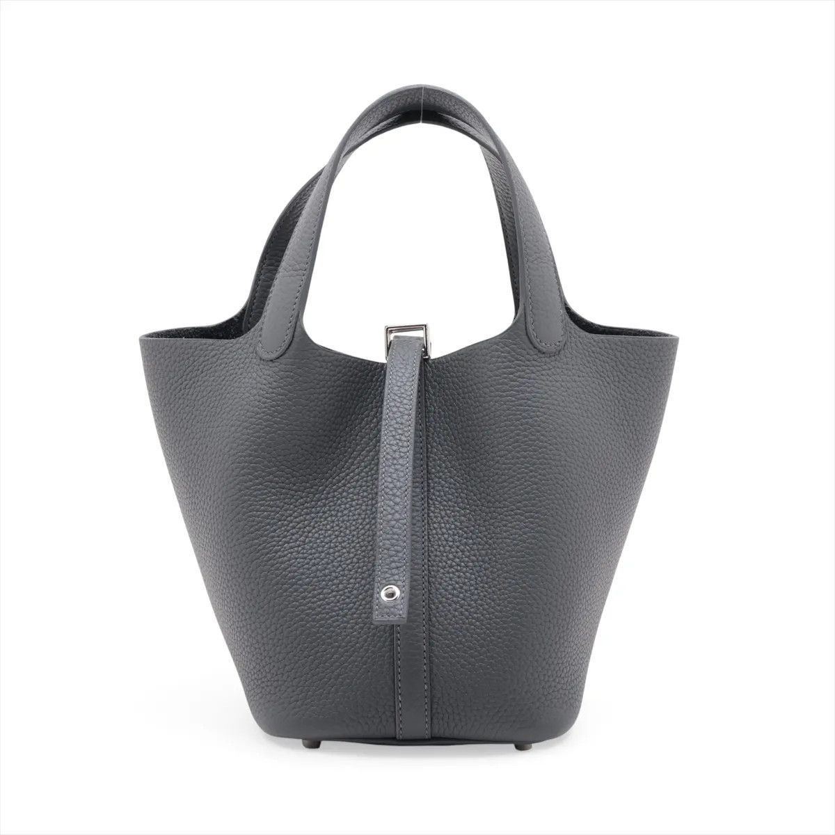 Hermès Picotin Lock 18 PM Taurillon Clemence Ardoise Silver Metal Fittings