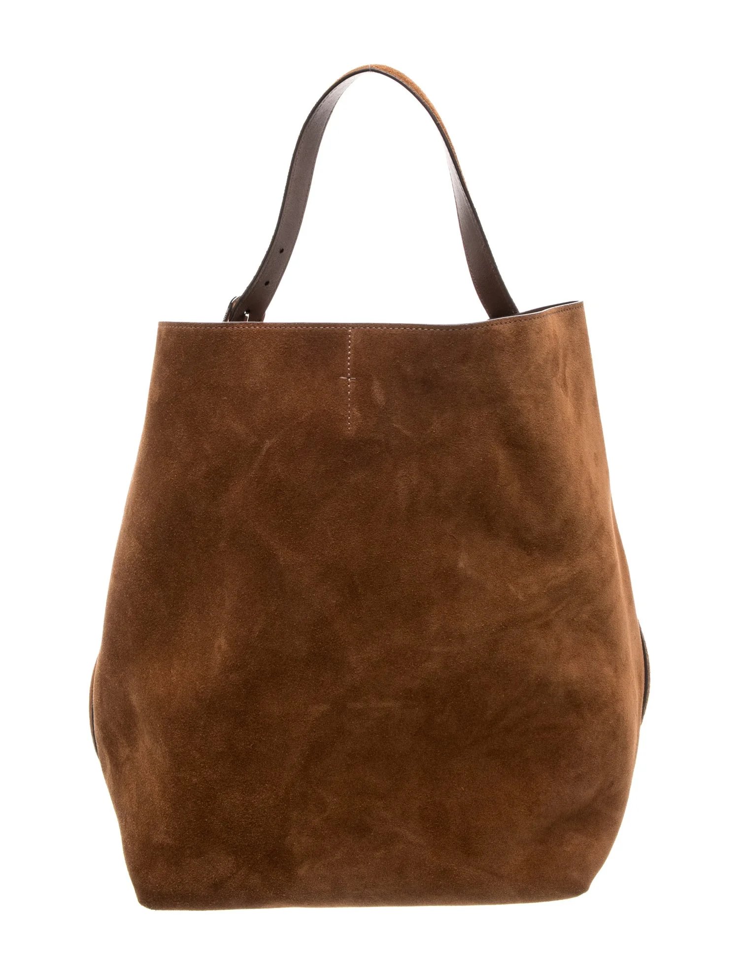 Suede Belted Tote