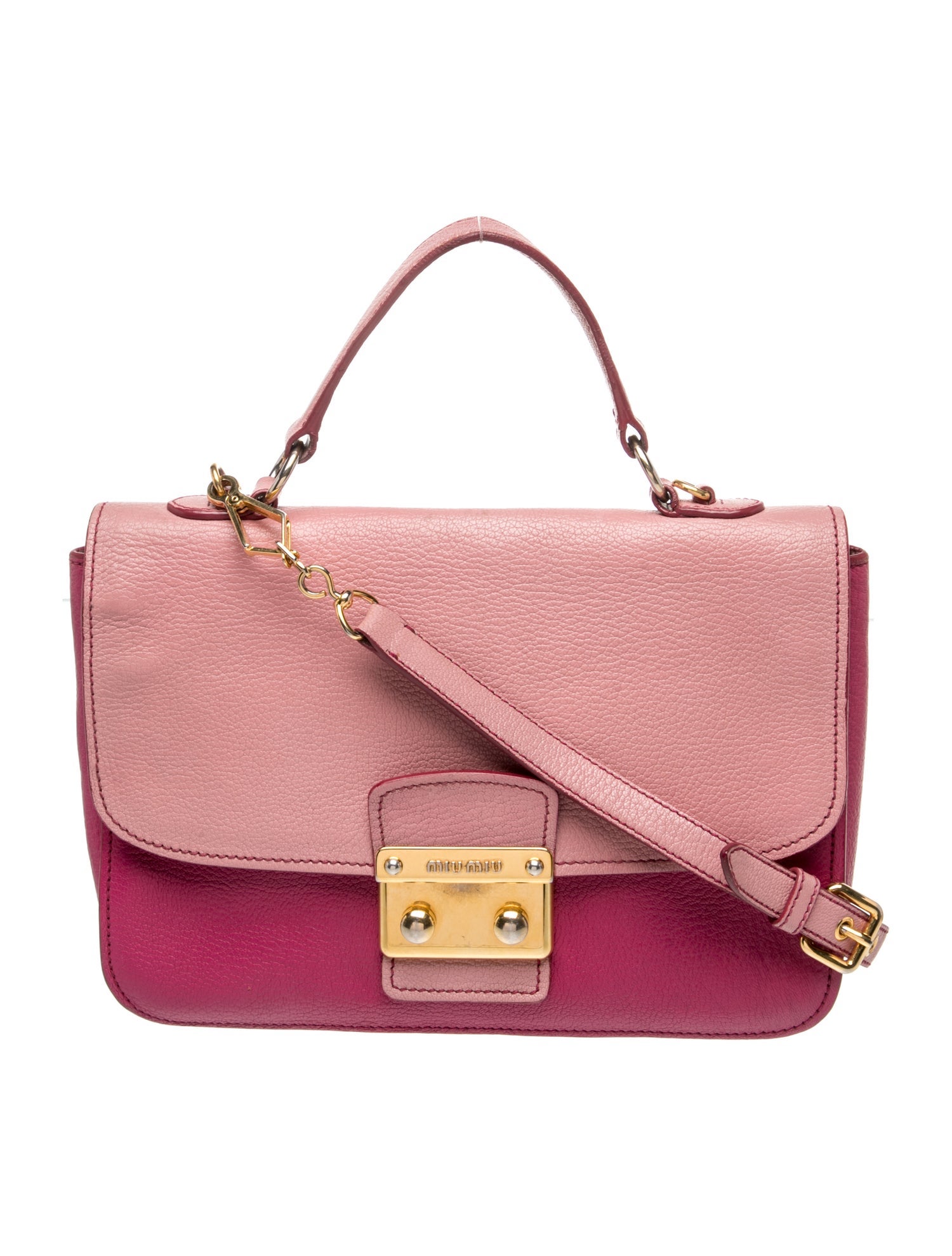 Miu Miu Leather Madras Medium