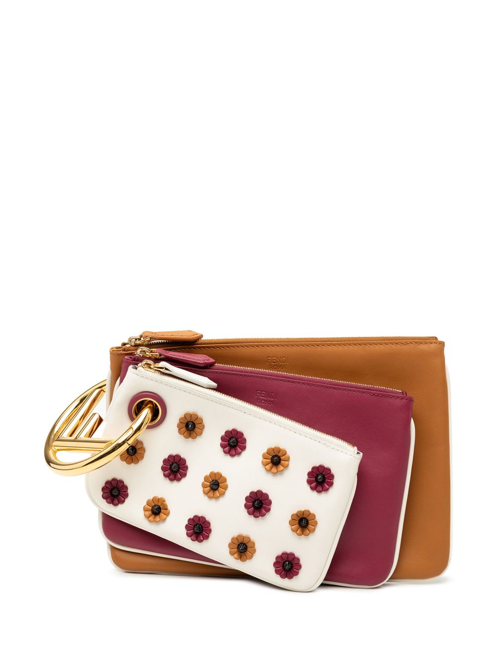 2010-2025 Leather Flowerland Triplette clutch bag