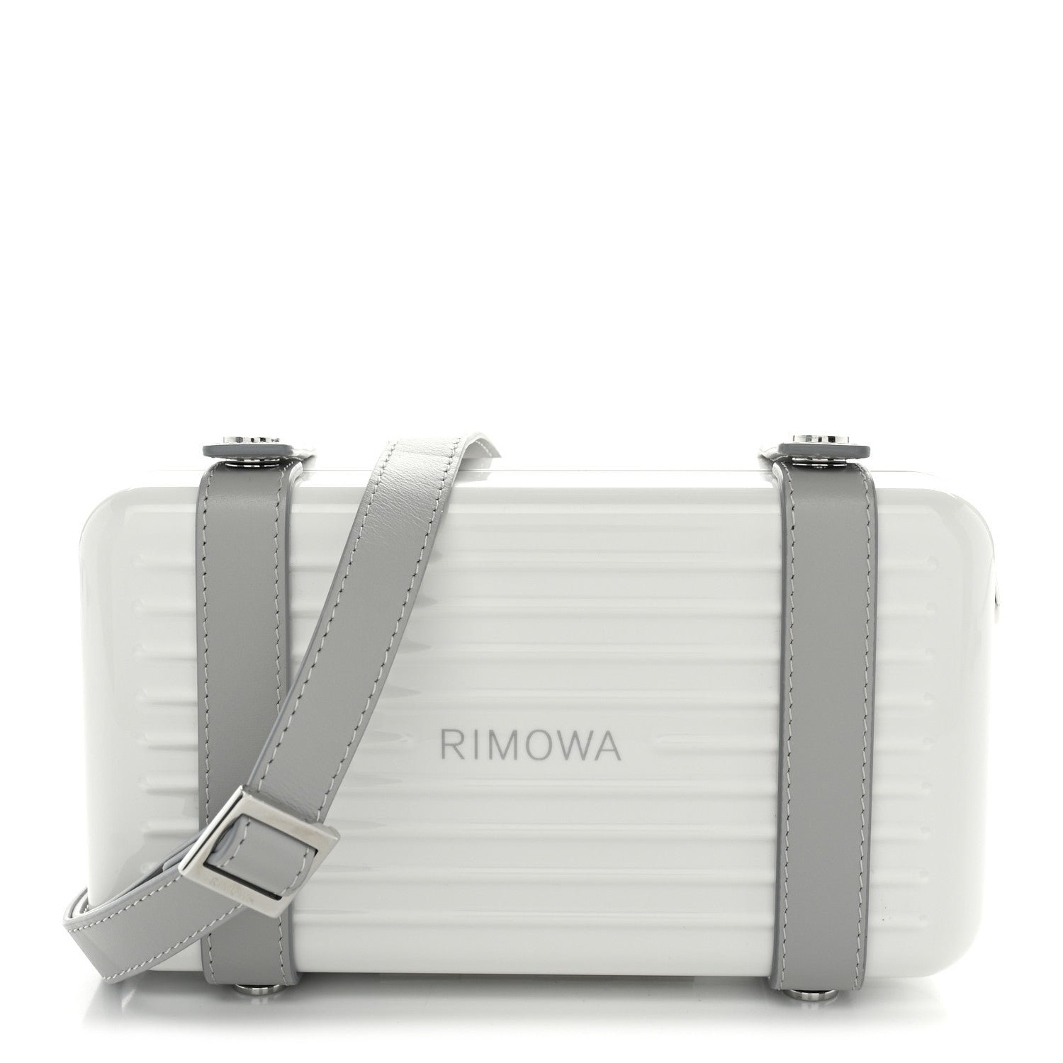 Rimowa Gloss Polycarbonate Personal Cross-Body Bag White Grey