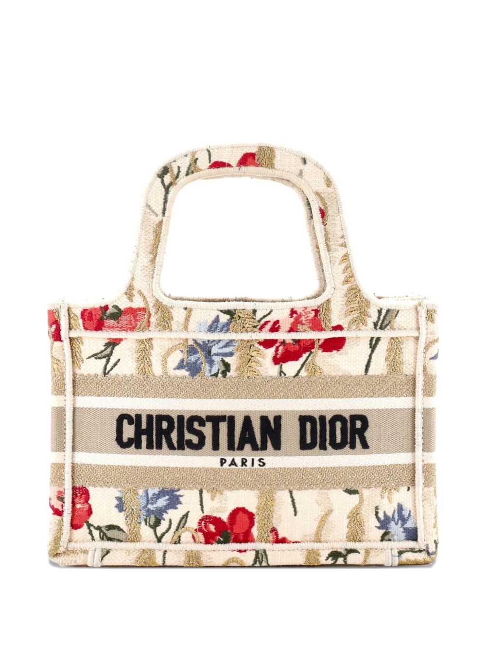 Book Embroidered Canvas Mini tote bag