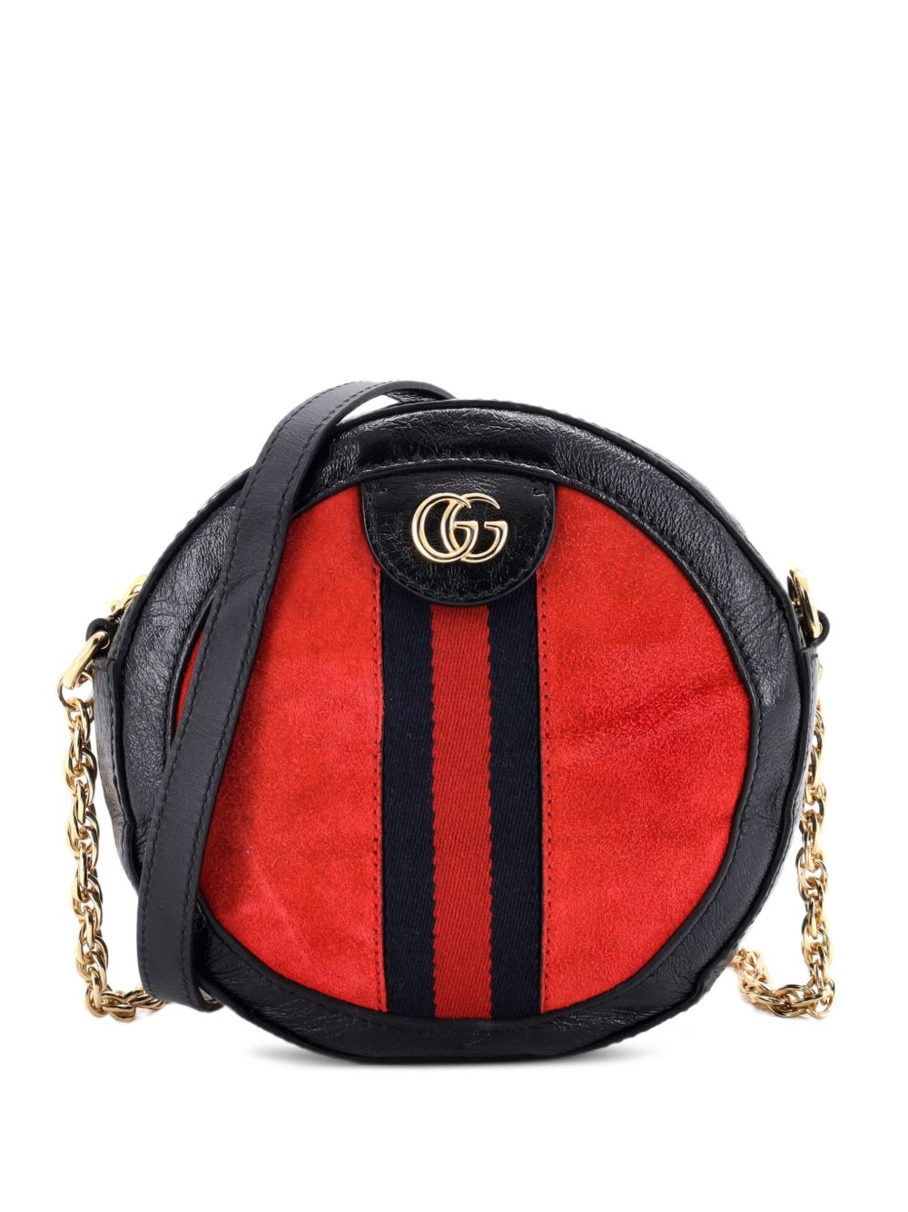 Ophidia Round Shoulder Bag Suede Mini crossbody bag