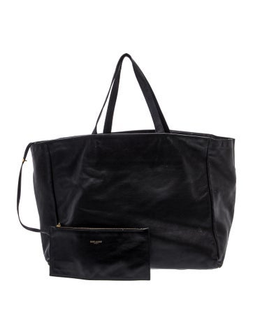 Leather Reversible East-West Sopper Tote Bag