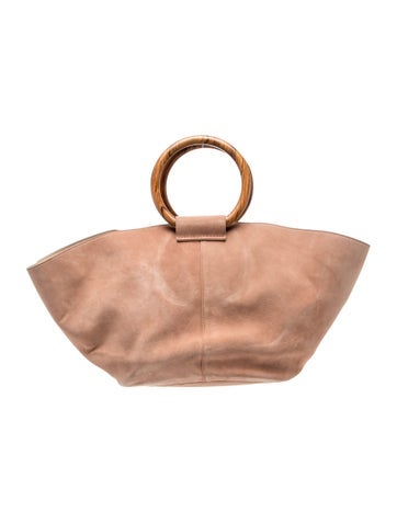 The Row Suede Top Handle Bag