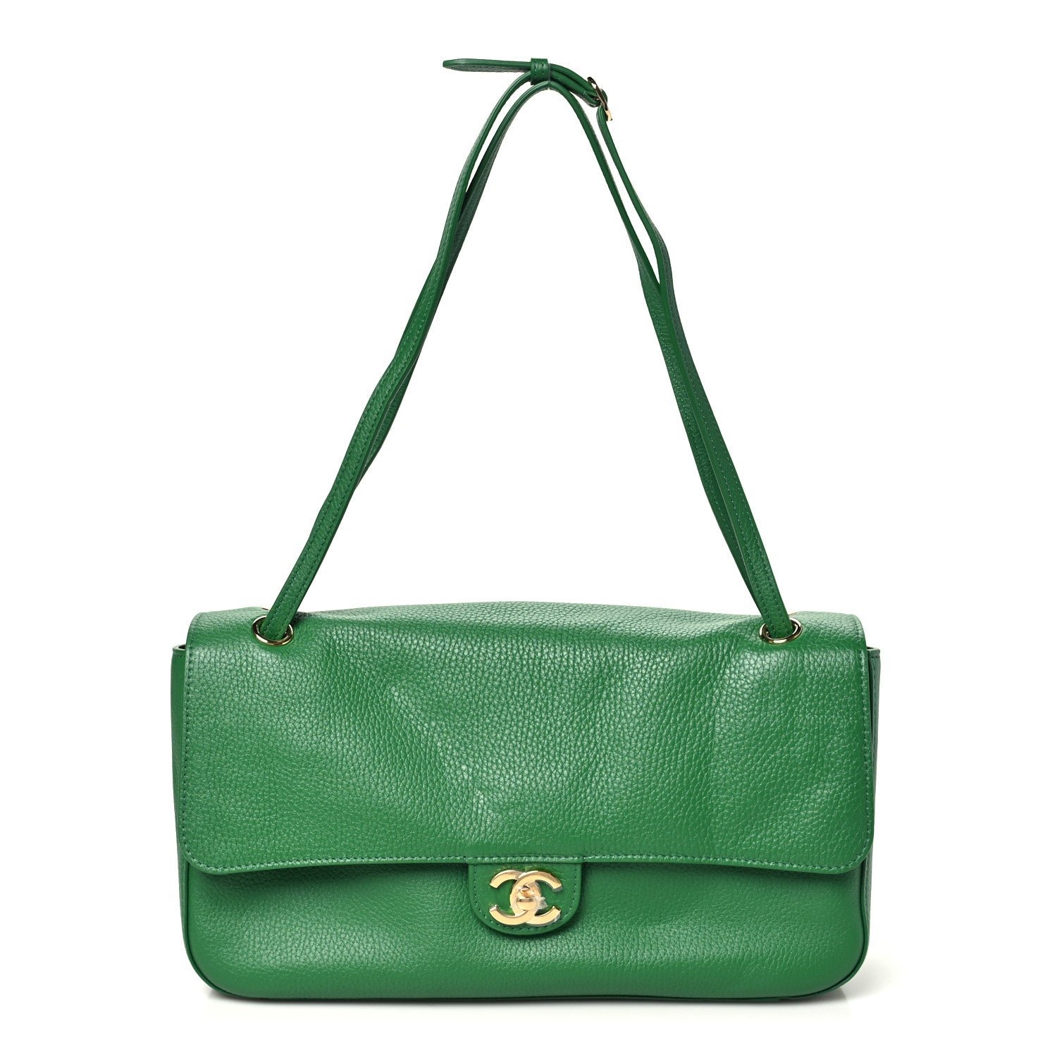 Chanel Grained Calfskin Small Souplissimo Maxi Flap Green