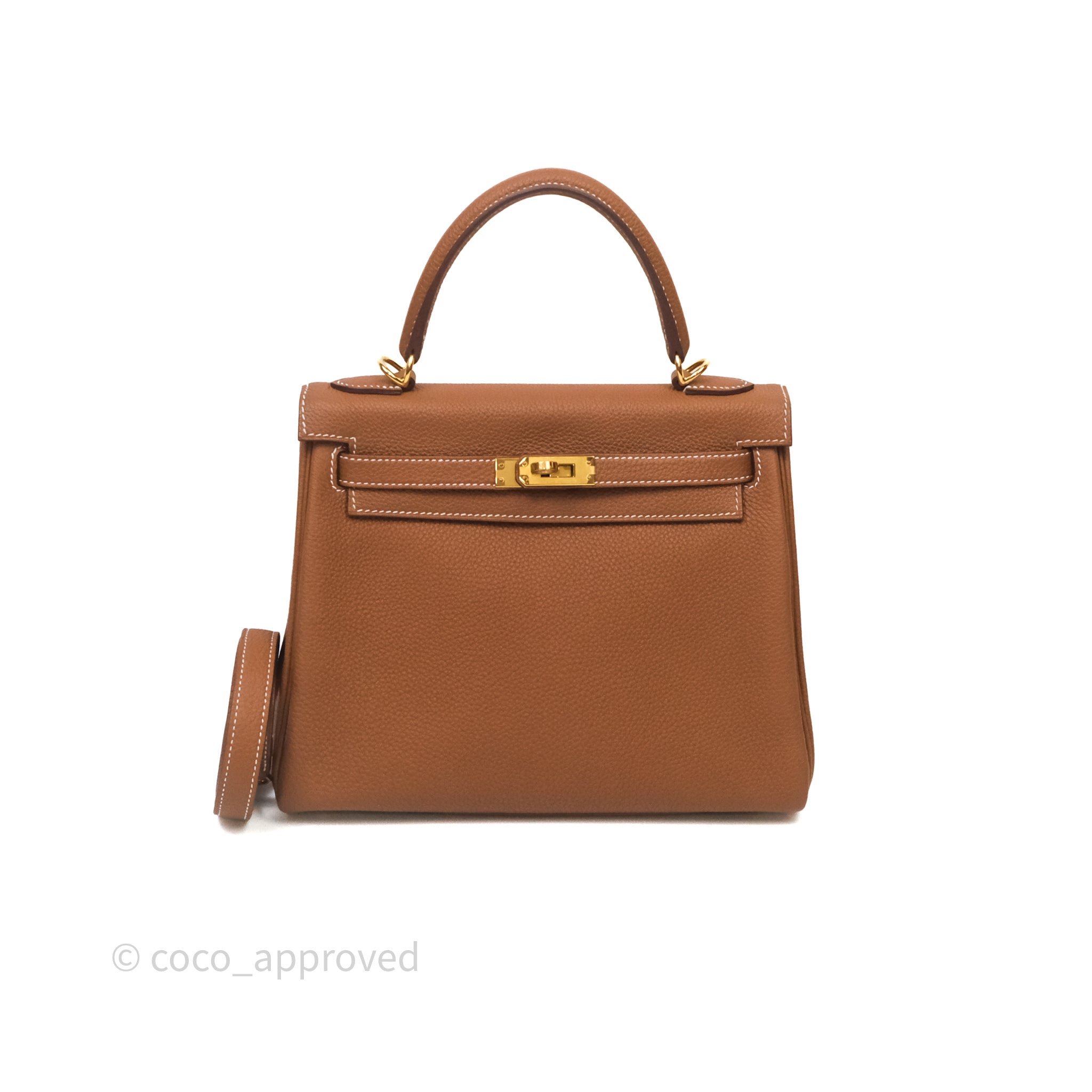 Hermes Hermès Kelly 25 Gold 37 Togo Gold Hardware