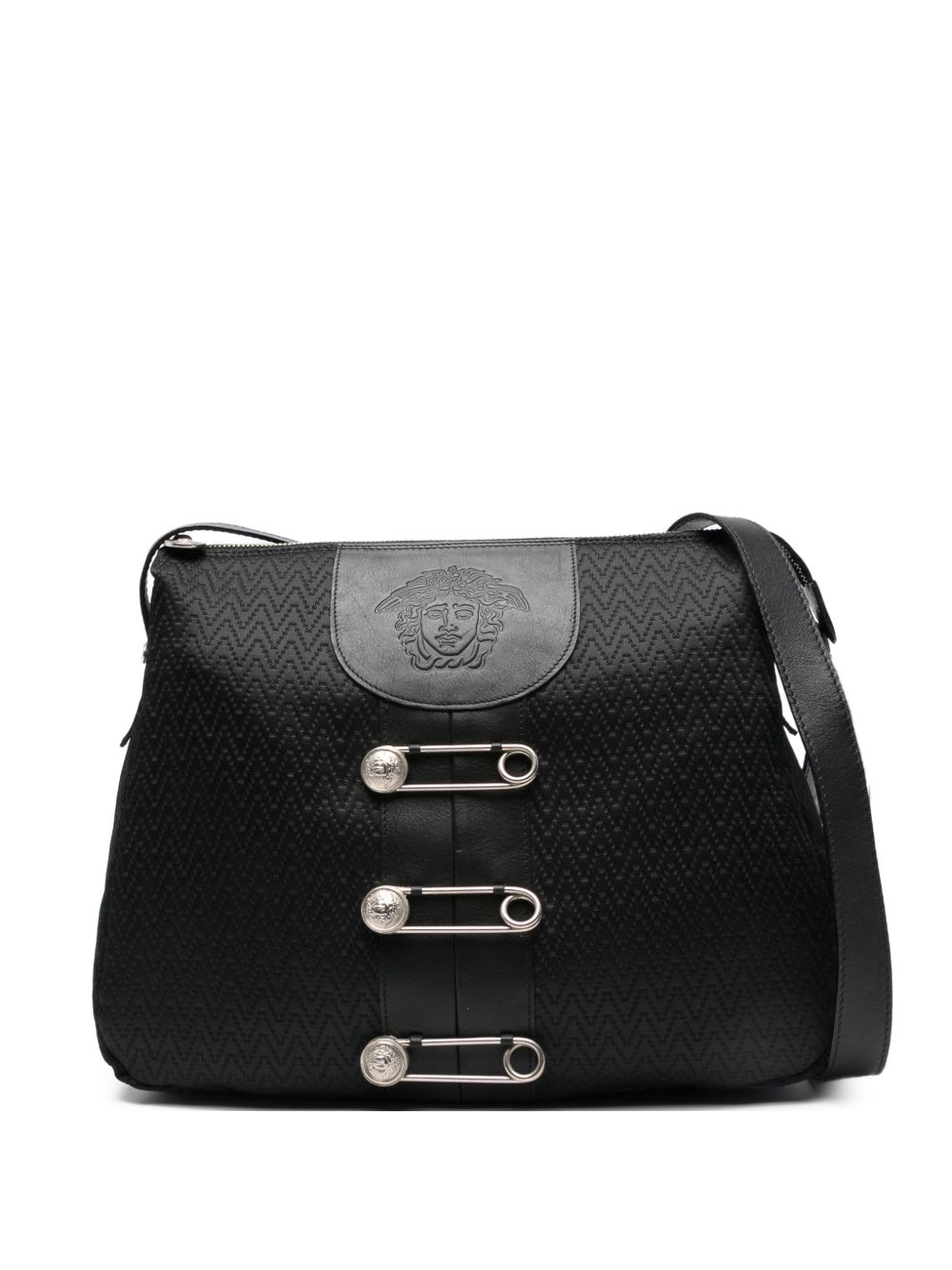 1990s La Medusa safety pin canvas shoulder bag