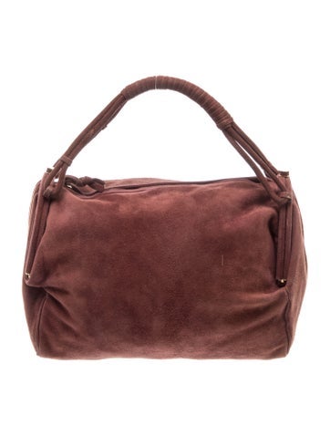 Suede Top Handle Bag Vintage