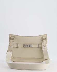 Hermes *SUPER RARE* Hermès Mini Jypsiere Crossbody Bag in Beton Evercolor Leather with Palladium Hardware