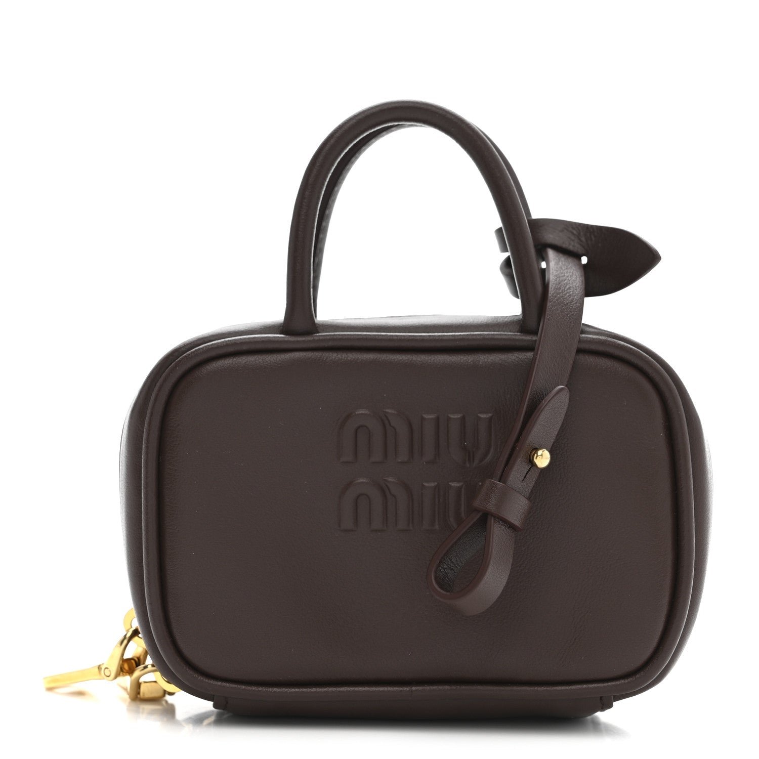 Miu Miu Calfskin Beau Micro Bag Briarwood