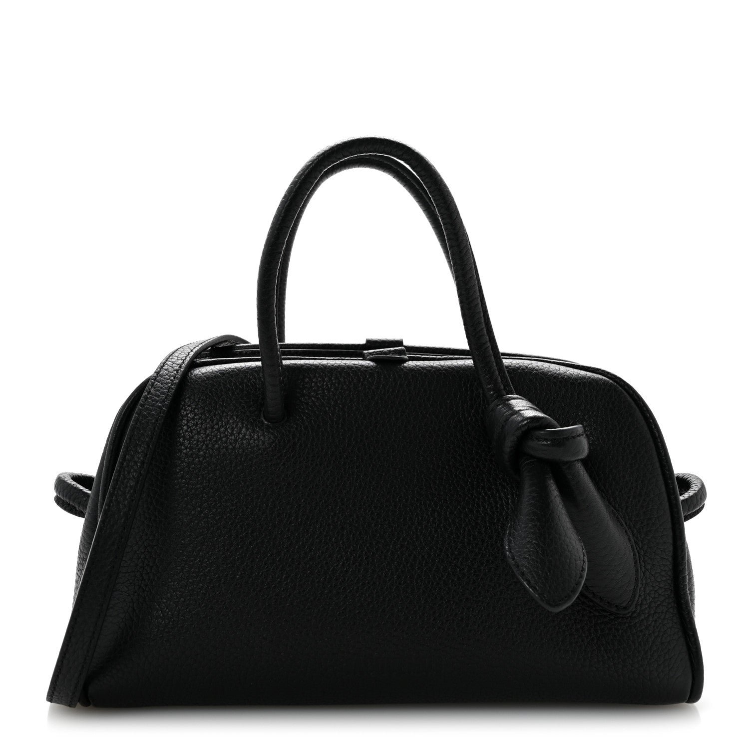 Jacquemus Grained Calfskin Le Petit Turismo Black Black