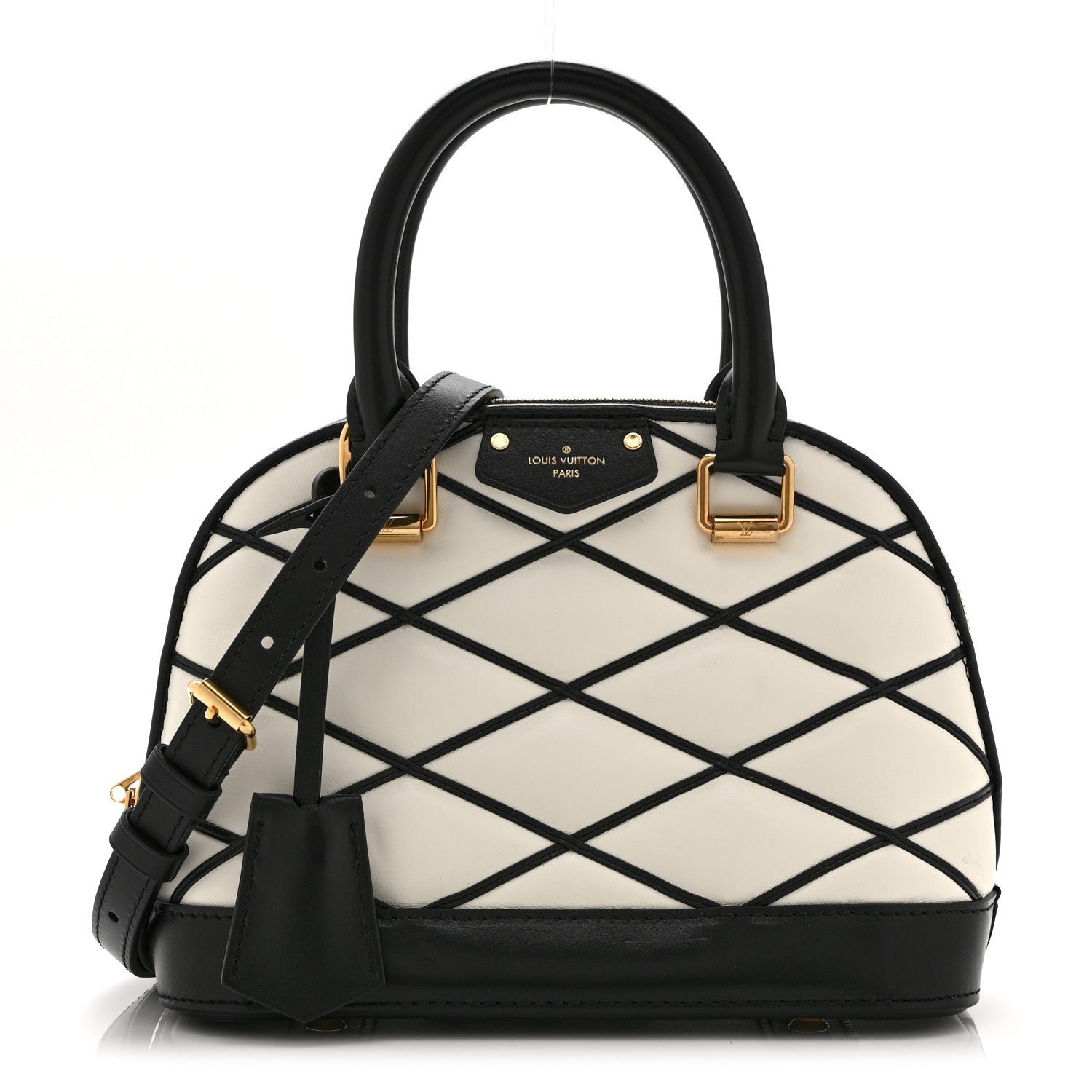 Lambskin Malletage Alma BB Black White