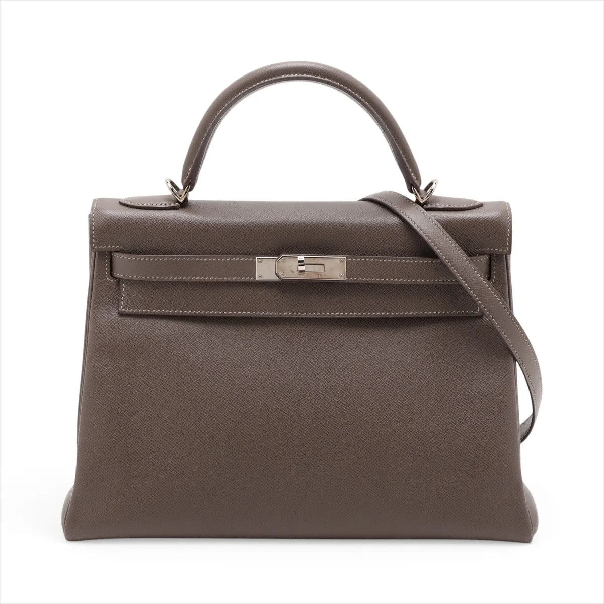 Hermès Candy Kelly 32 Veau Epsom Ethane x blue tarasa Silver Metal Fittings