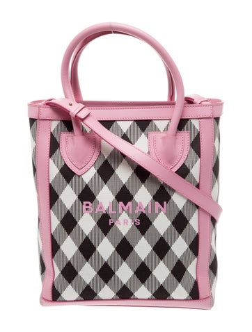 Balmain Canvas Top Handle Bag