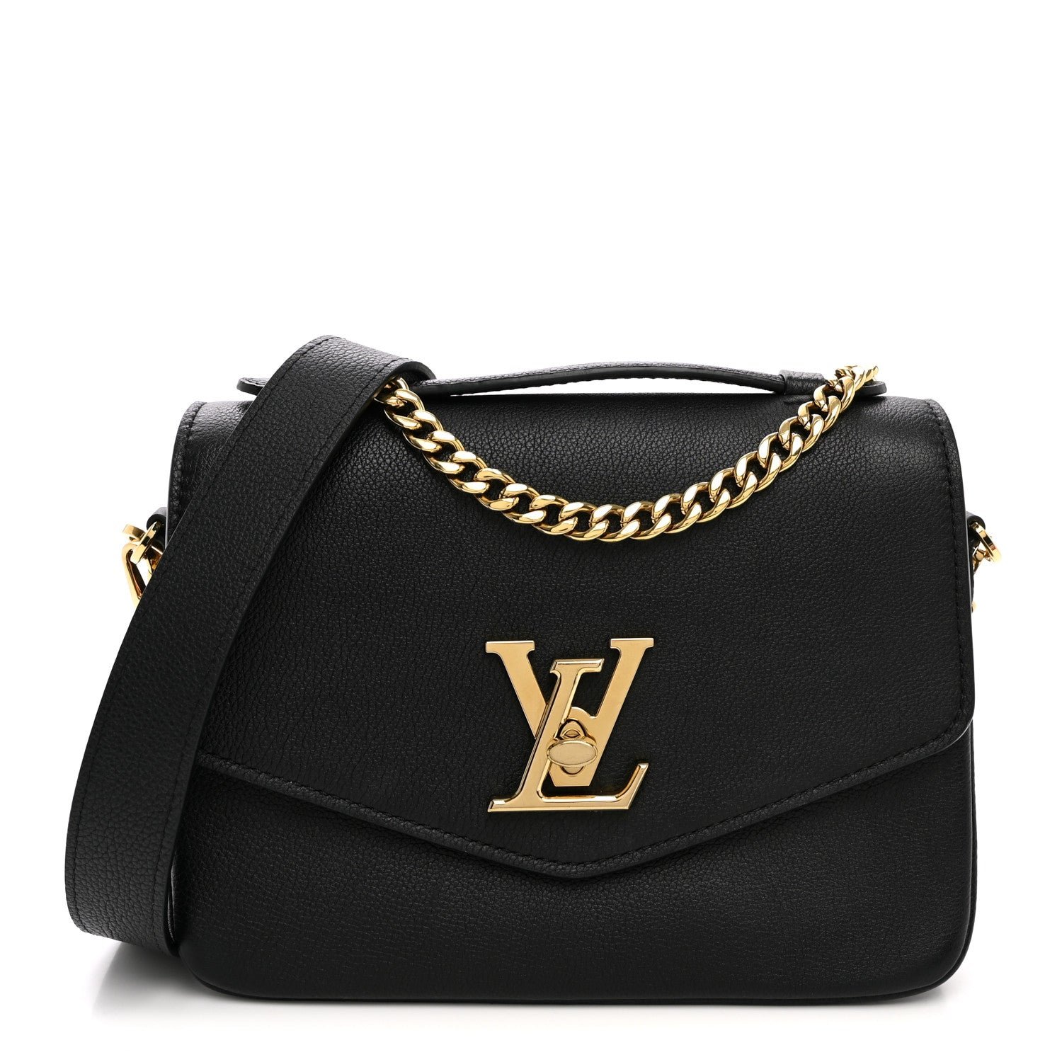 Louis Vuitton Grained Calfskin Lockme Oxford Black