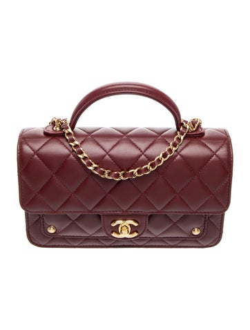 2025 Quilted Top Handle Wallet on Chain