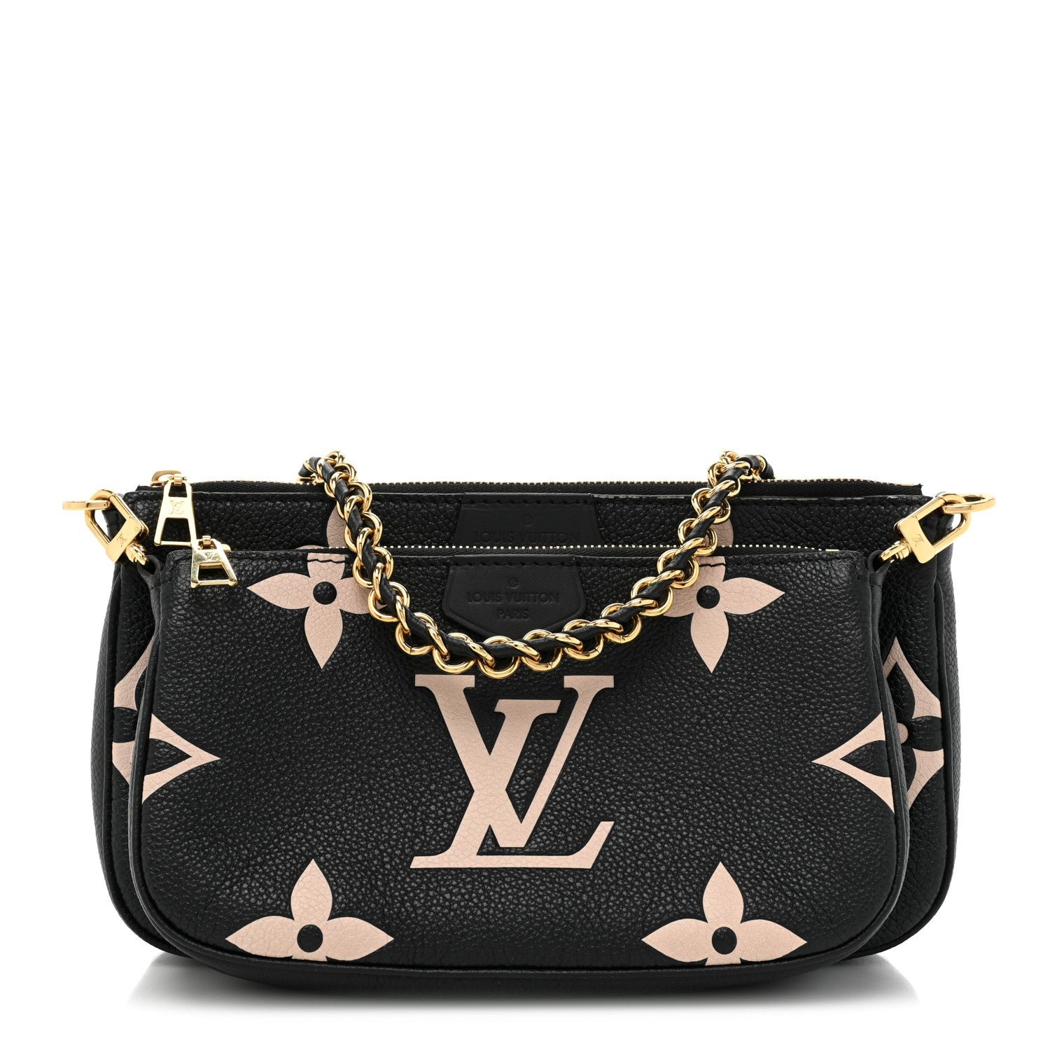 Louis Vuitton Empreinte Monogram Giant Multi Pochette Accessories Black Beige