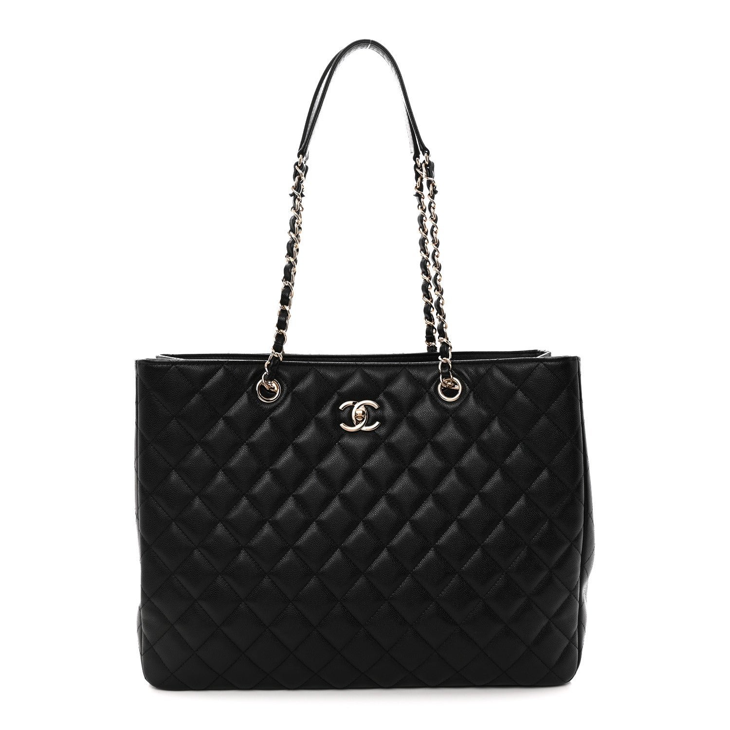 Chanel Caviar Quilted Large Shopping Tote Black