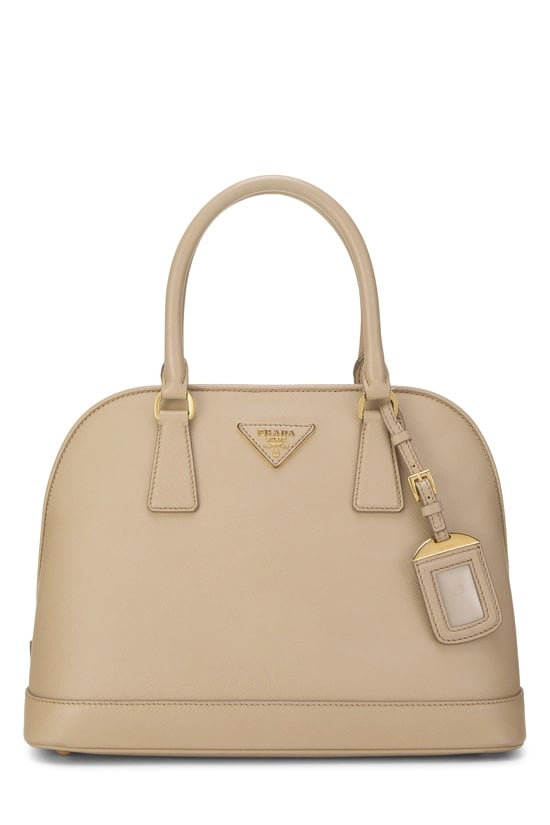 Beige Saffiano Promenade Medium