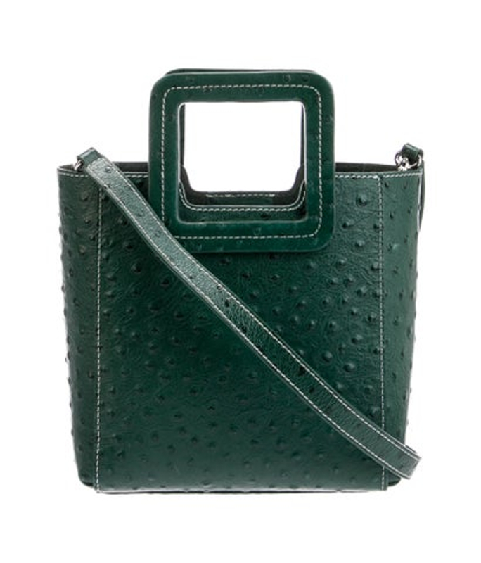 Staud Embossed Leather Top Handle Bag