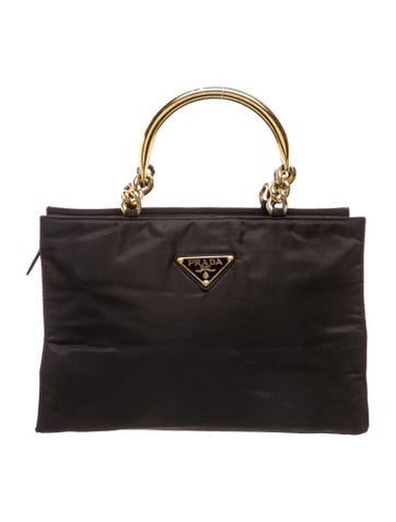 Tessuto Nylon Top Handle Bag Vintage