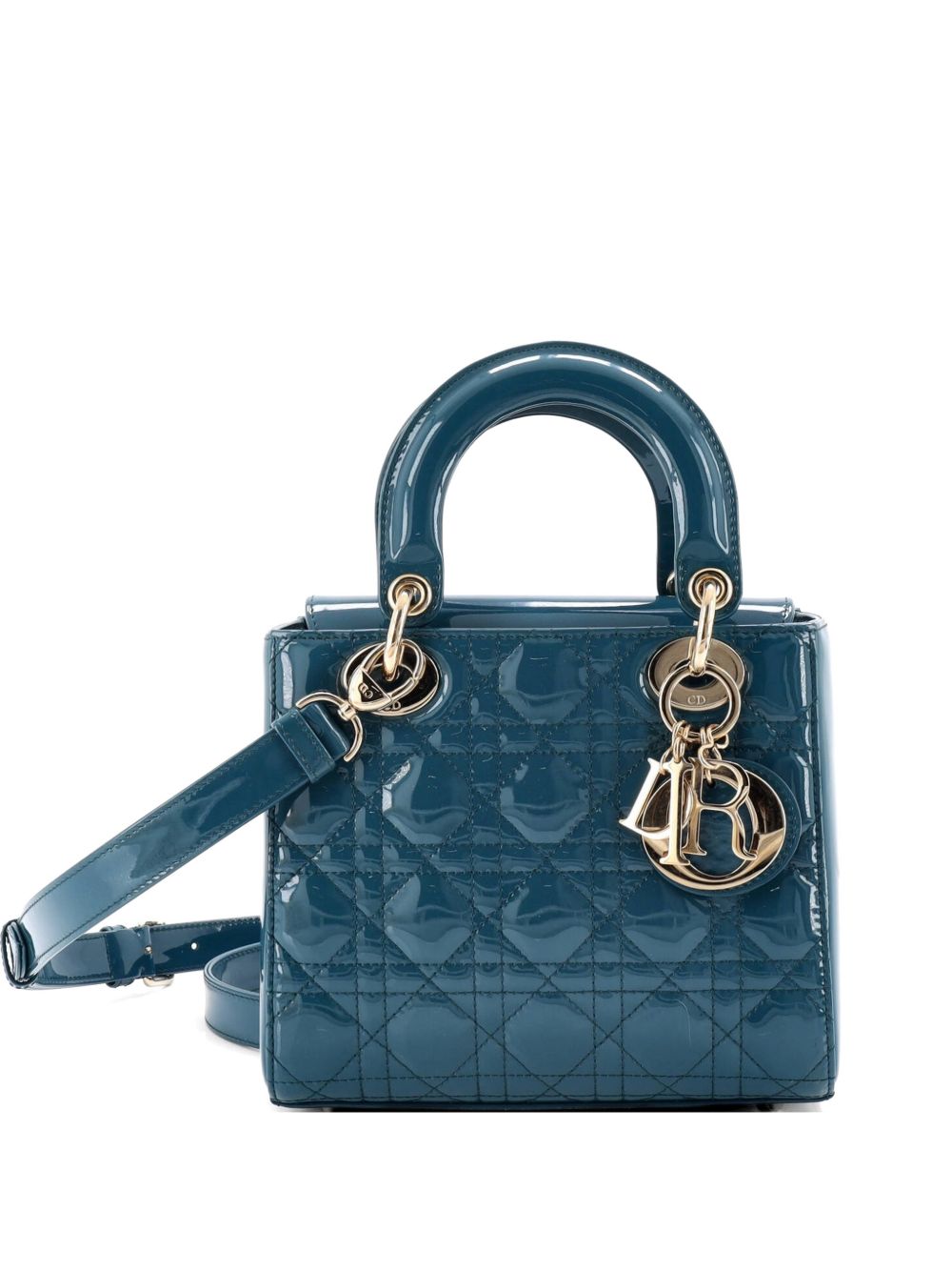 Lady Dior Bag Cannage Quilt Patent Small satchel