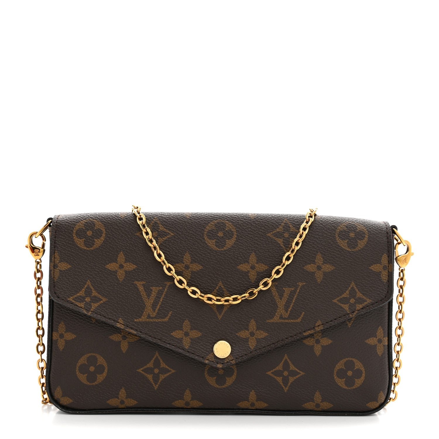 Louis Vuitton Monogram Pochette Felicie Chain Wallet Fuchsia