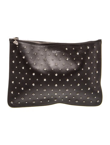 Skull Skull Zip Pouch Clutch Bag