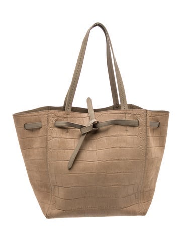 Embossed Leather Cabas Phantom Small