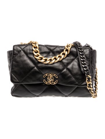 Large Quilted 19 Flap Bag