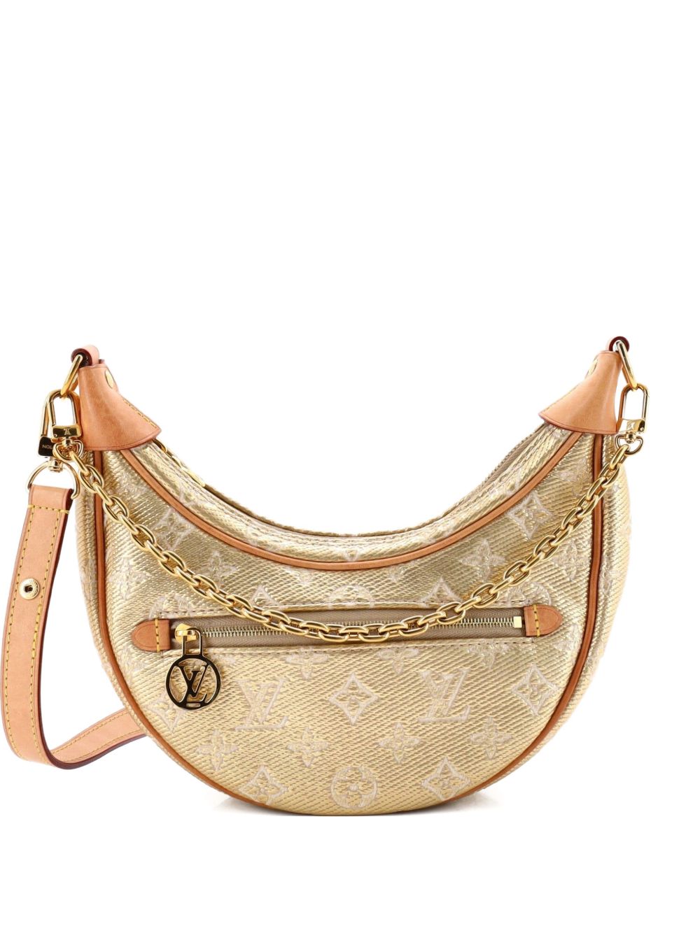 Loop Handbag Monoglam Jacquard Canvas hobo bag