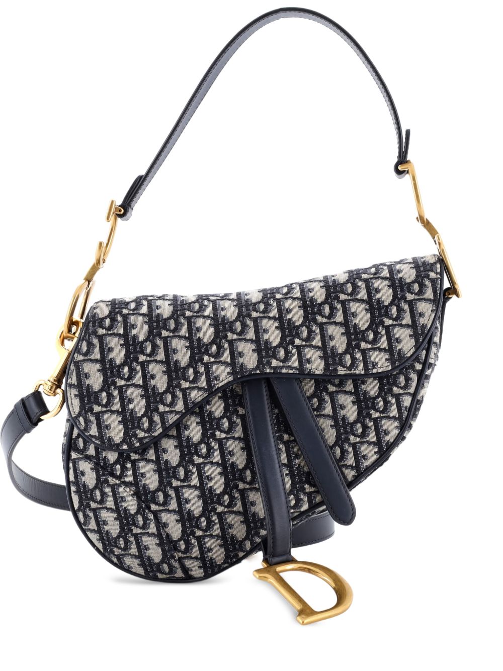 Saddle Handbag with Strap Oblique Canvas Medium shoulder bag